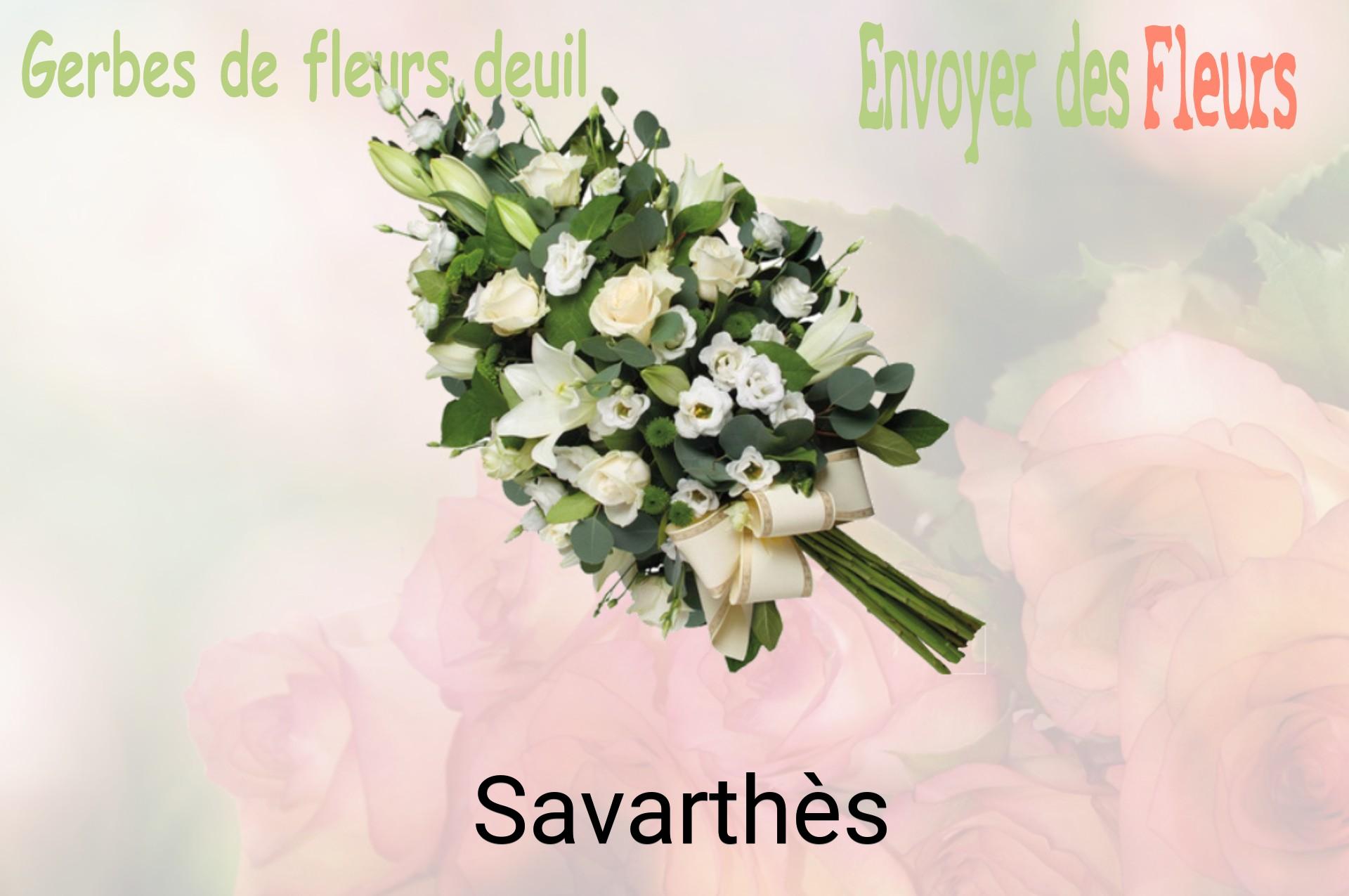 Gerbe de fleurs de deuil livrée à Savarthès
